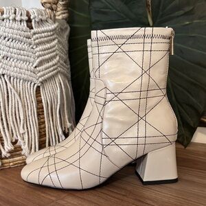 Elegant Cream Ankle Boots